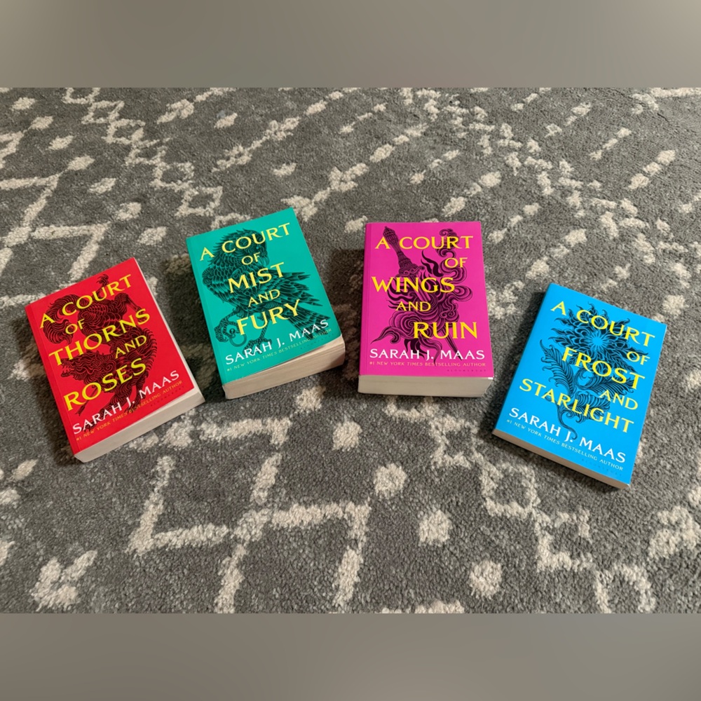 A Court of Thorns and Roses Series Paperback Set - Bright Multicolor Covers